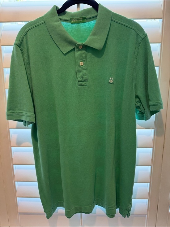 United Colors Of Benetton Other - United Colors Of Benetton Men’s Mint Green Polo Shirt with Logo